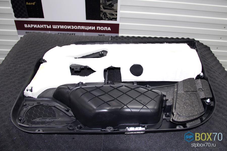 Шумоизоляция пластикового короба дверей Lada Vesta
