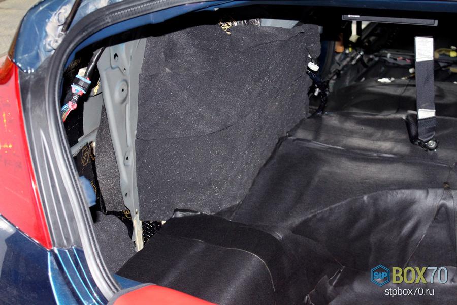Шумоизоляция багажника материалом Нойз Блок и Арки материалом Бипласт Премиум в Nissan Teana 2008